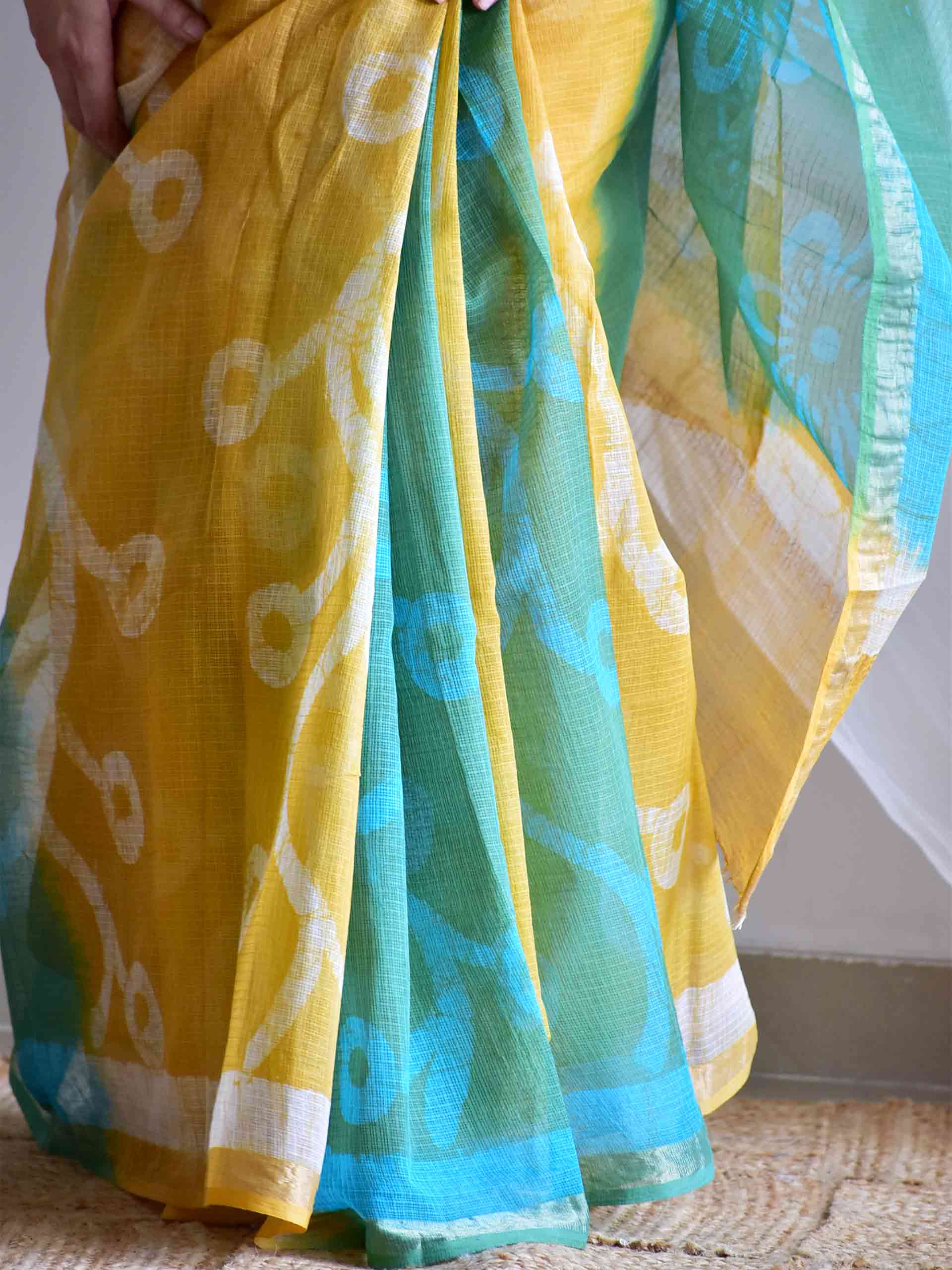 Sunehari - Dabu kota Doria saree