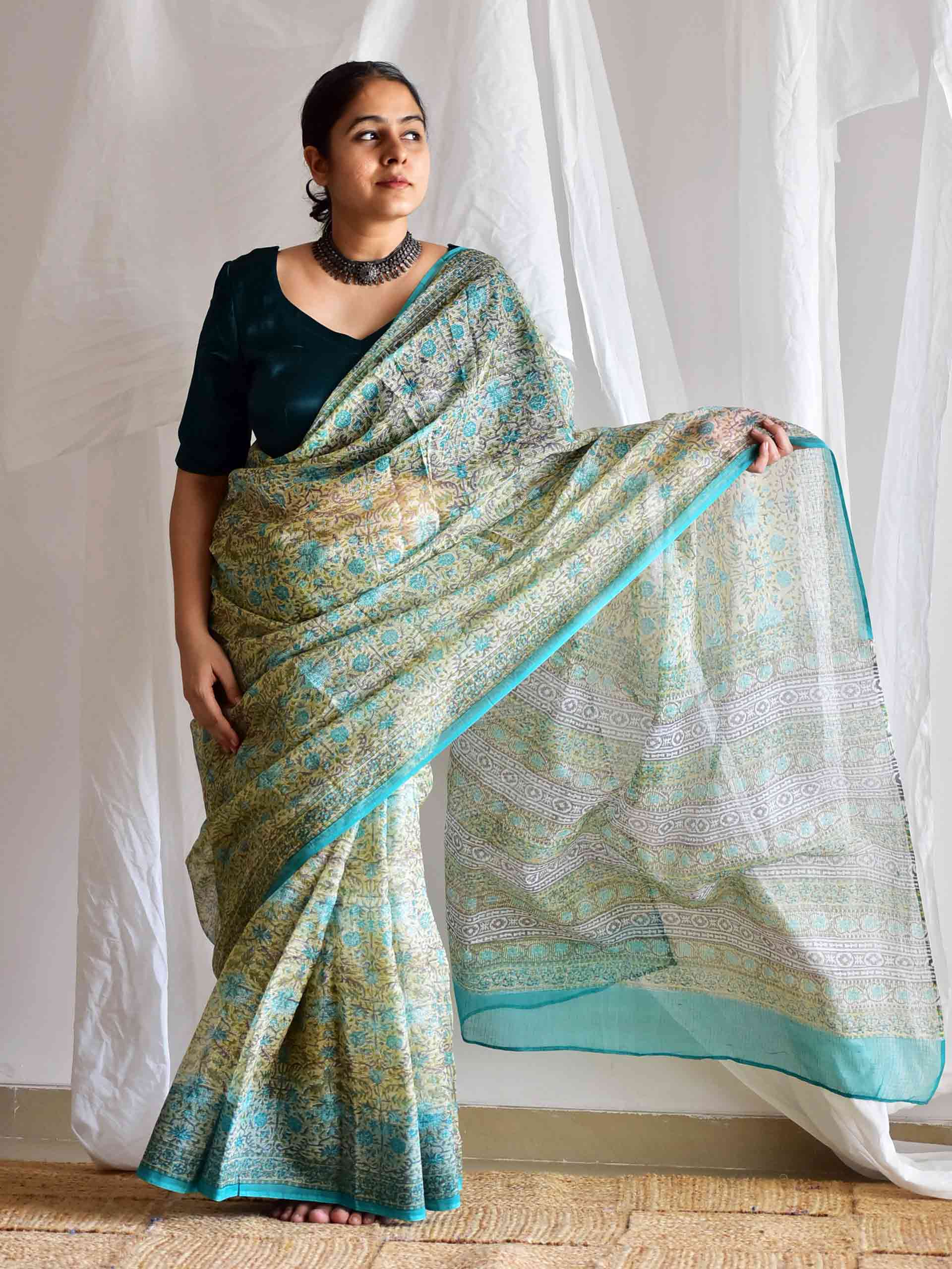 Gul Bahar - Dabu kota Doria saree