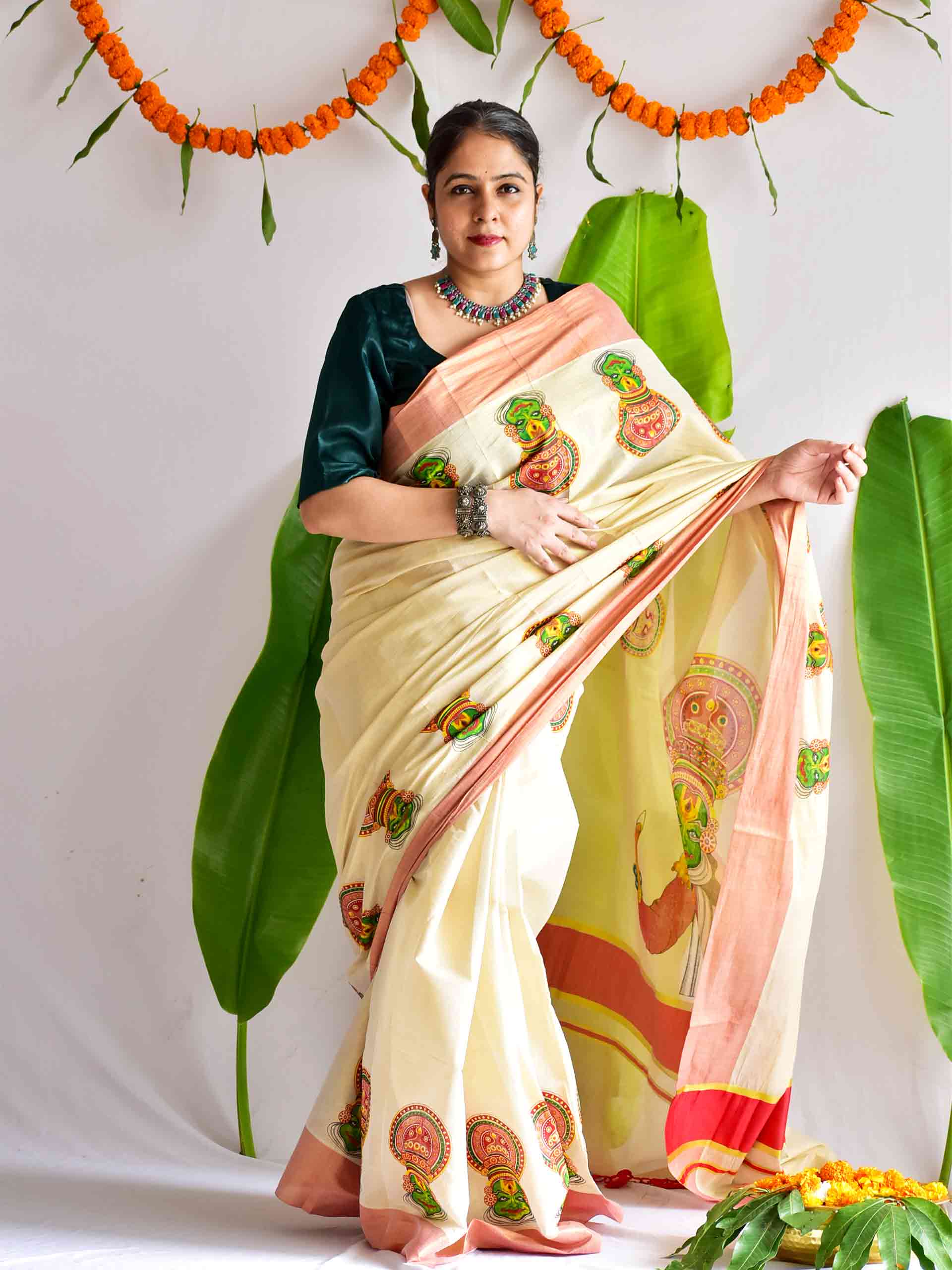 Kathakali - Printed saree