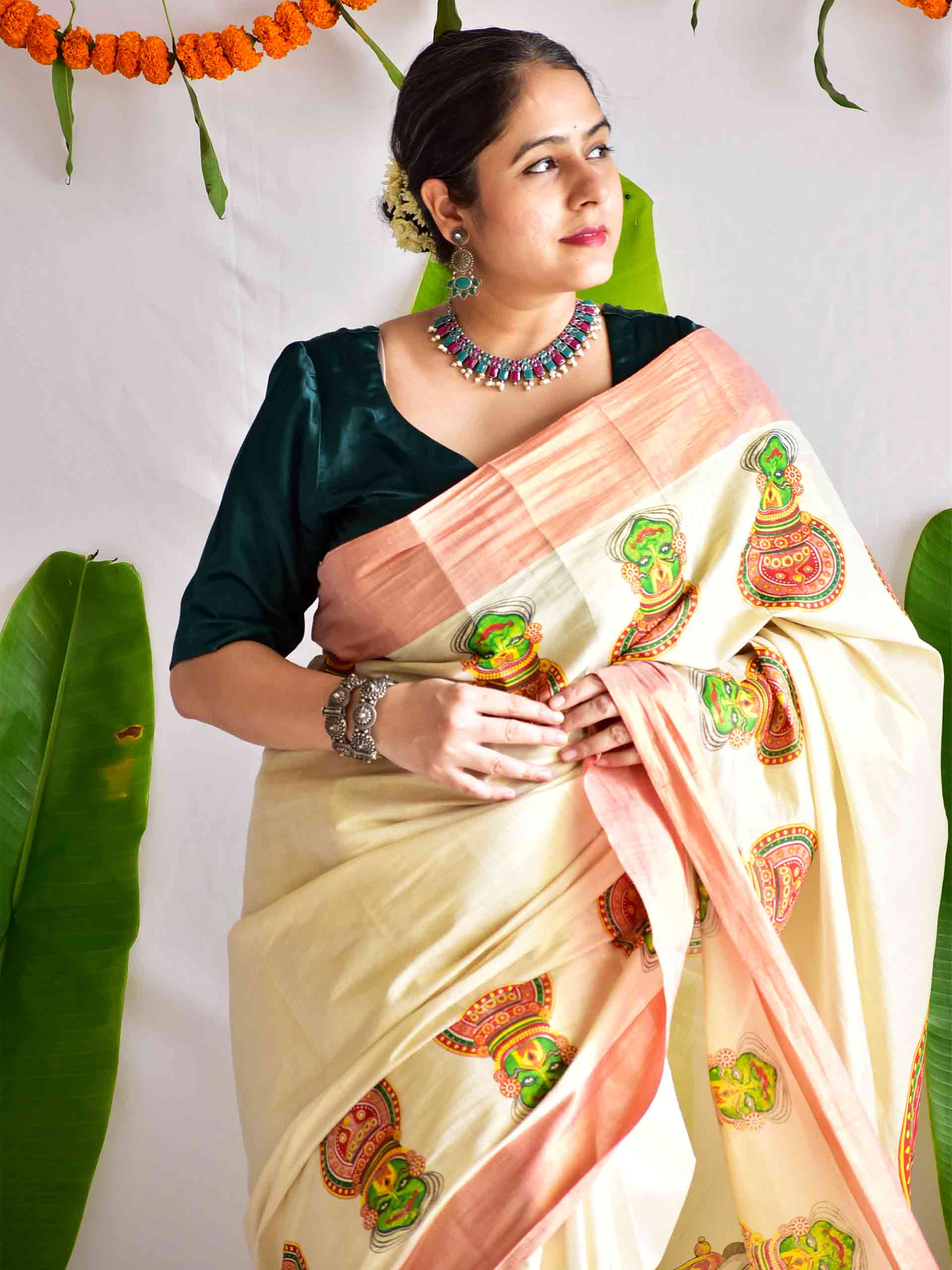 Kathakali - Printed saree