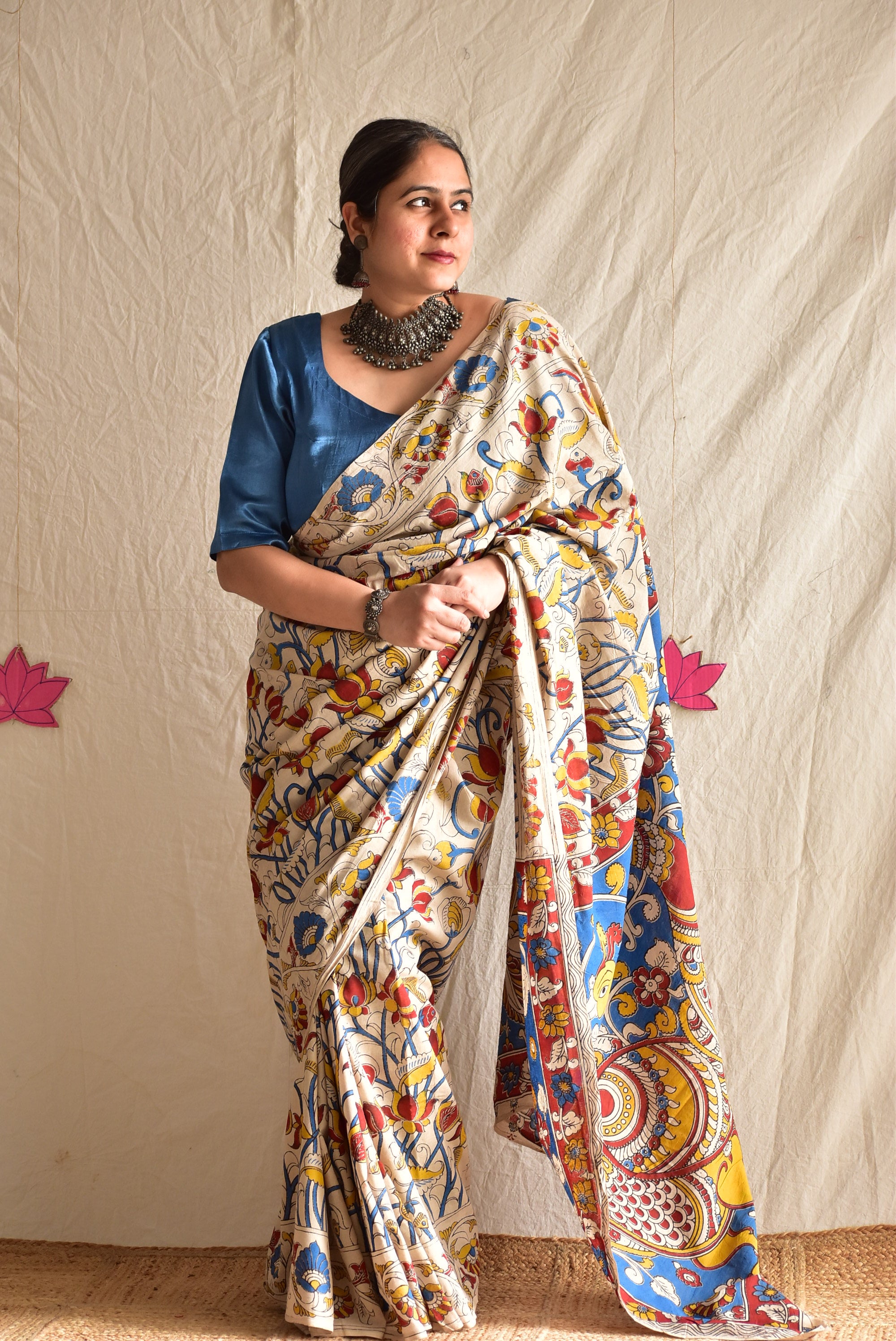 Rangeeniyan - kalamkari printed saree