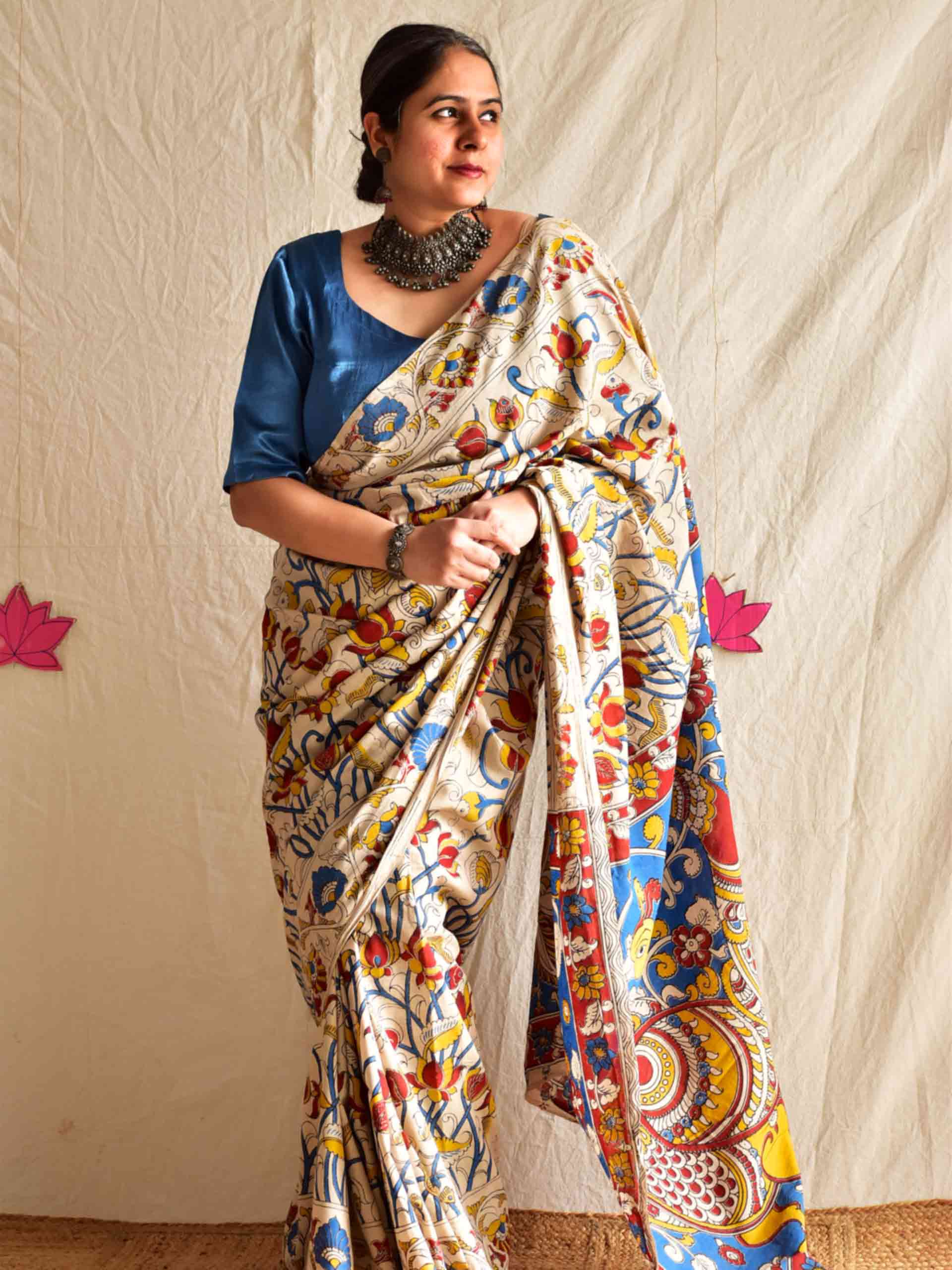 Rangeeniyan - kalamkari printed saree