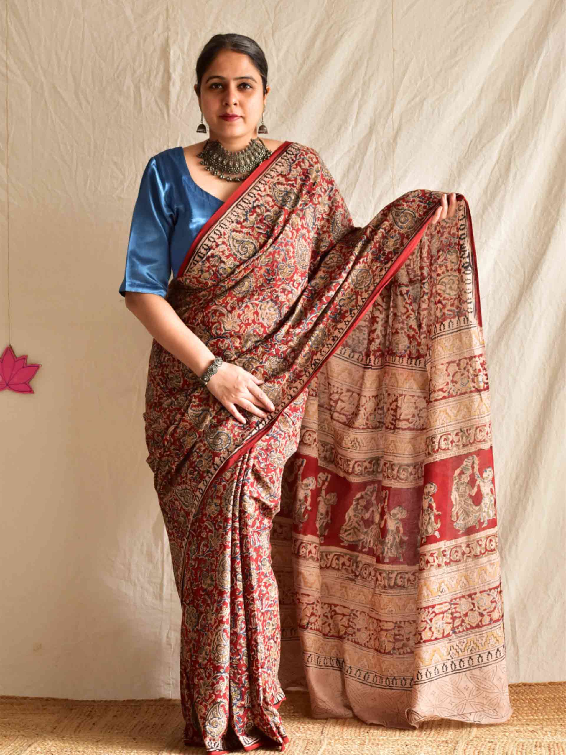 Nayan - kalamkari printed saree