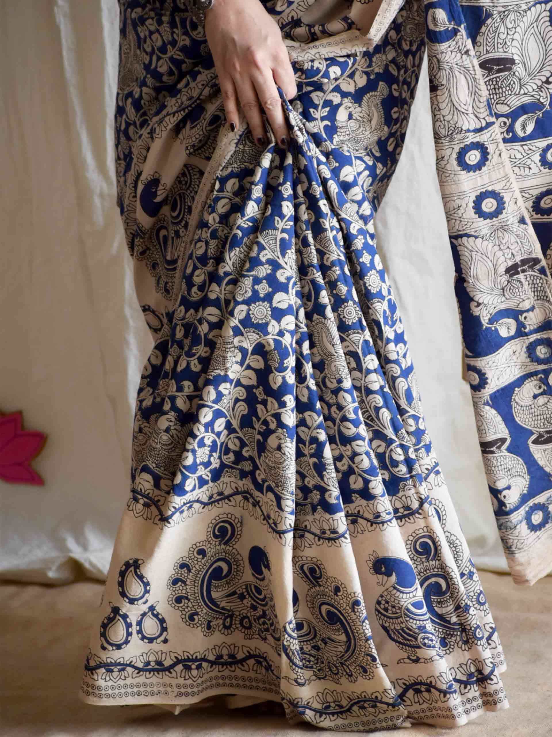 Mukhi - kalamkari printed saree