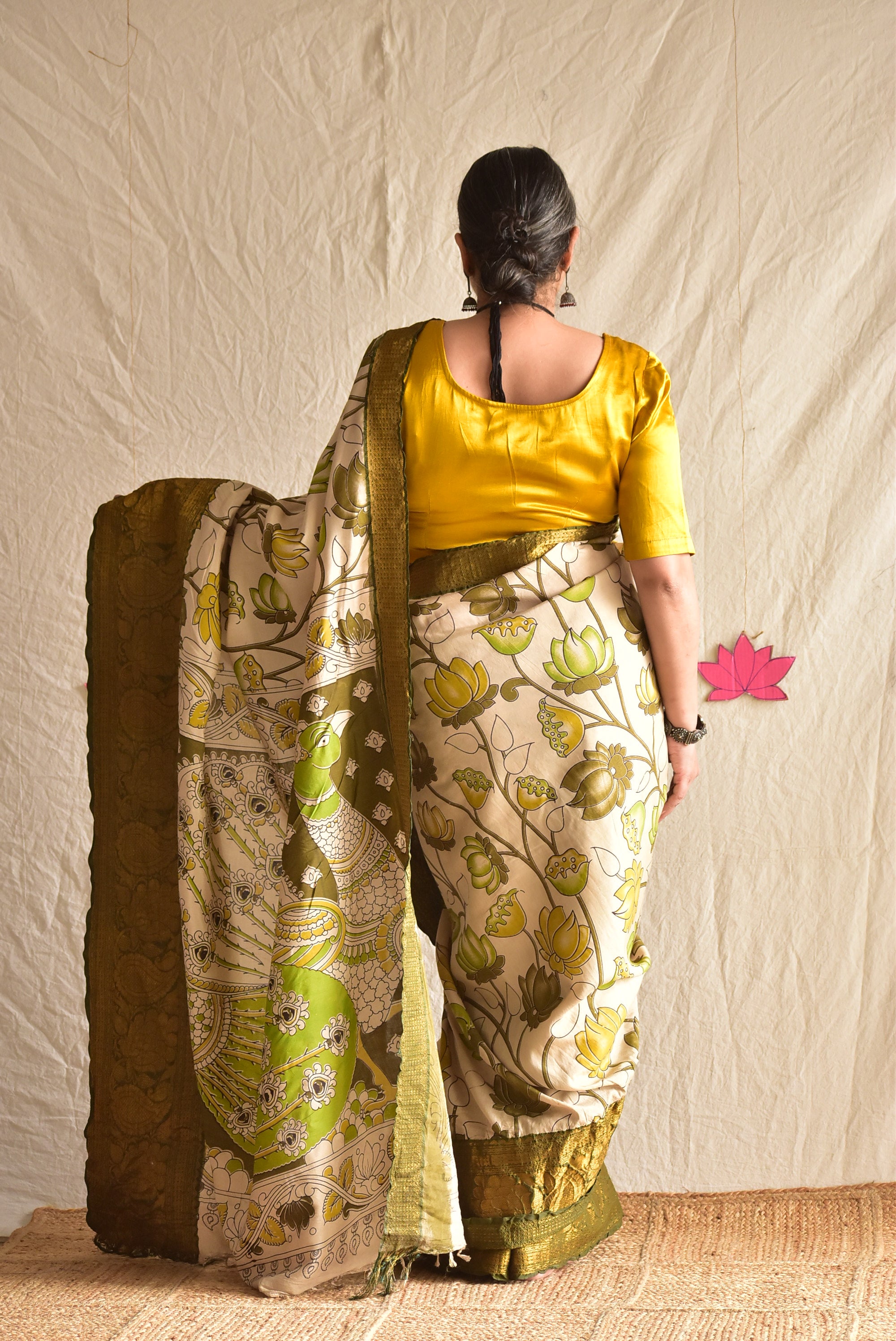 Shanaya - kalamkari printed Bangalore Silk zari saree