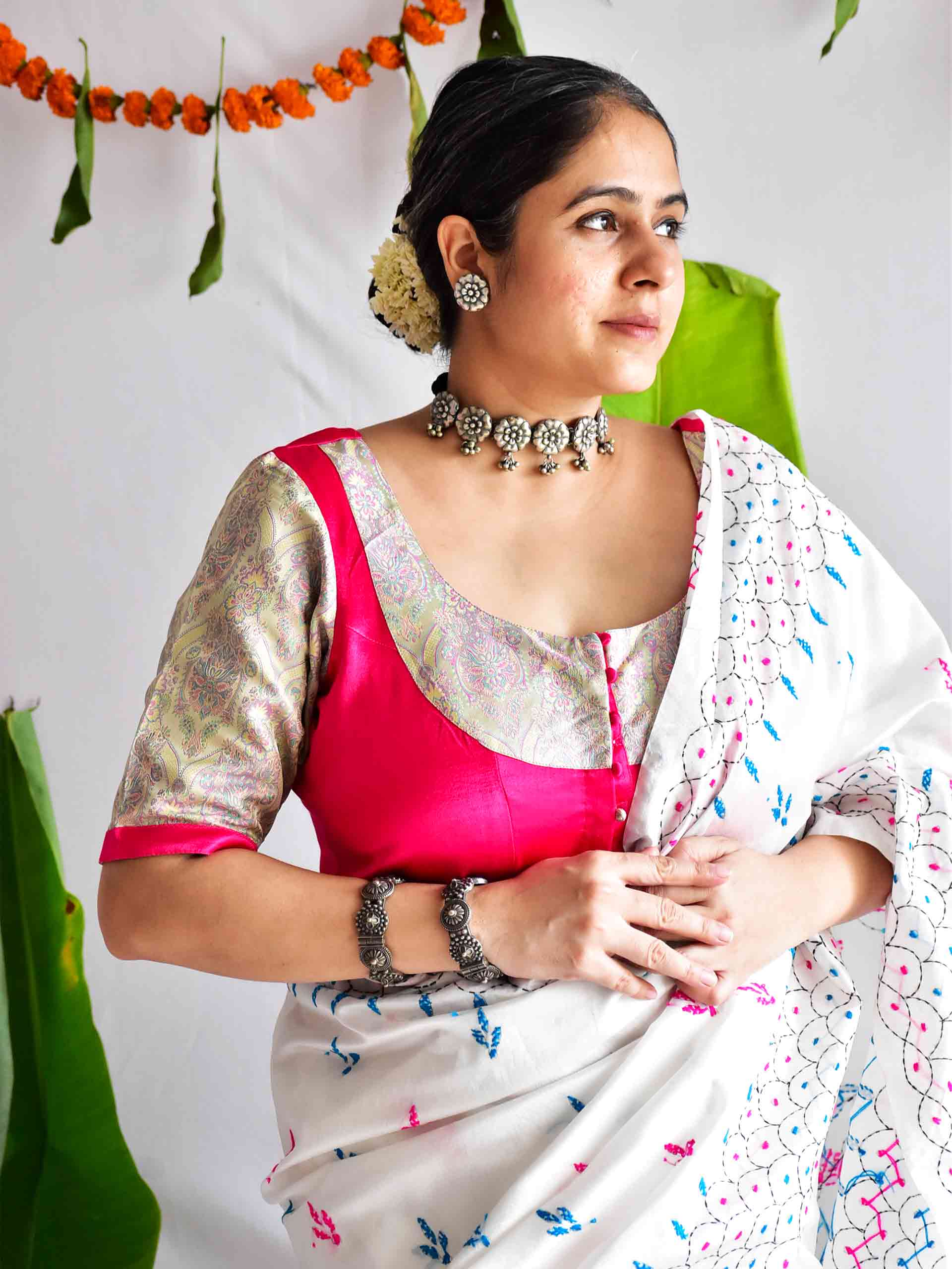 Meenakari - Banarasi brocade mashru silk blouse