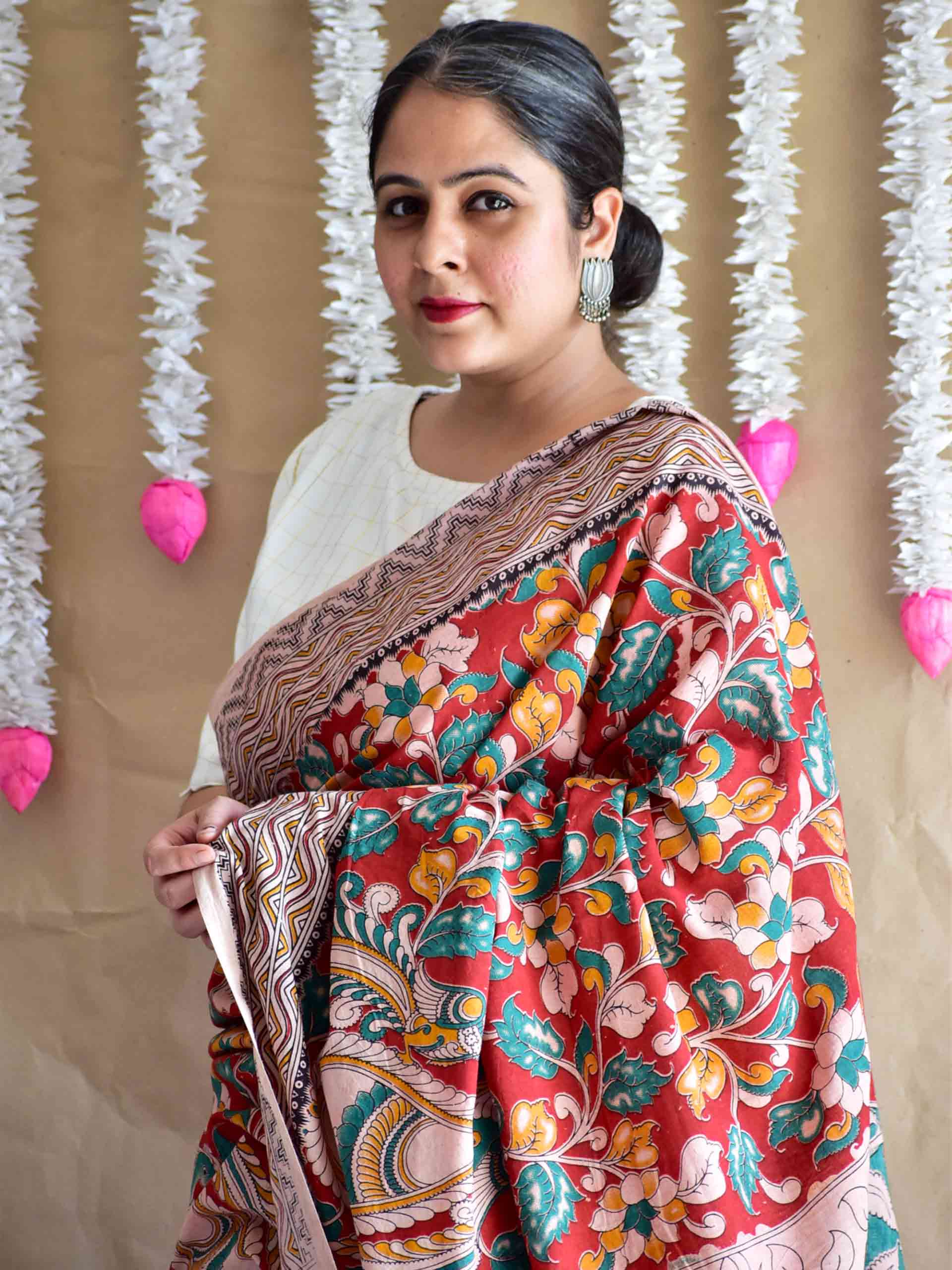 Laal rang - kalamkari printed saree