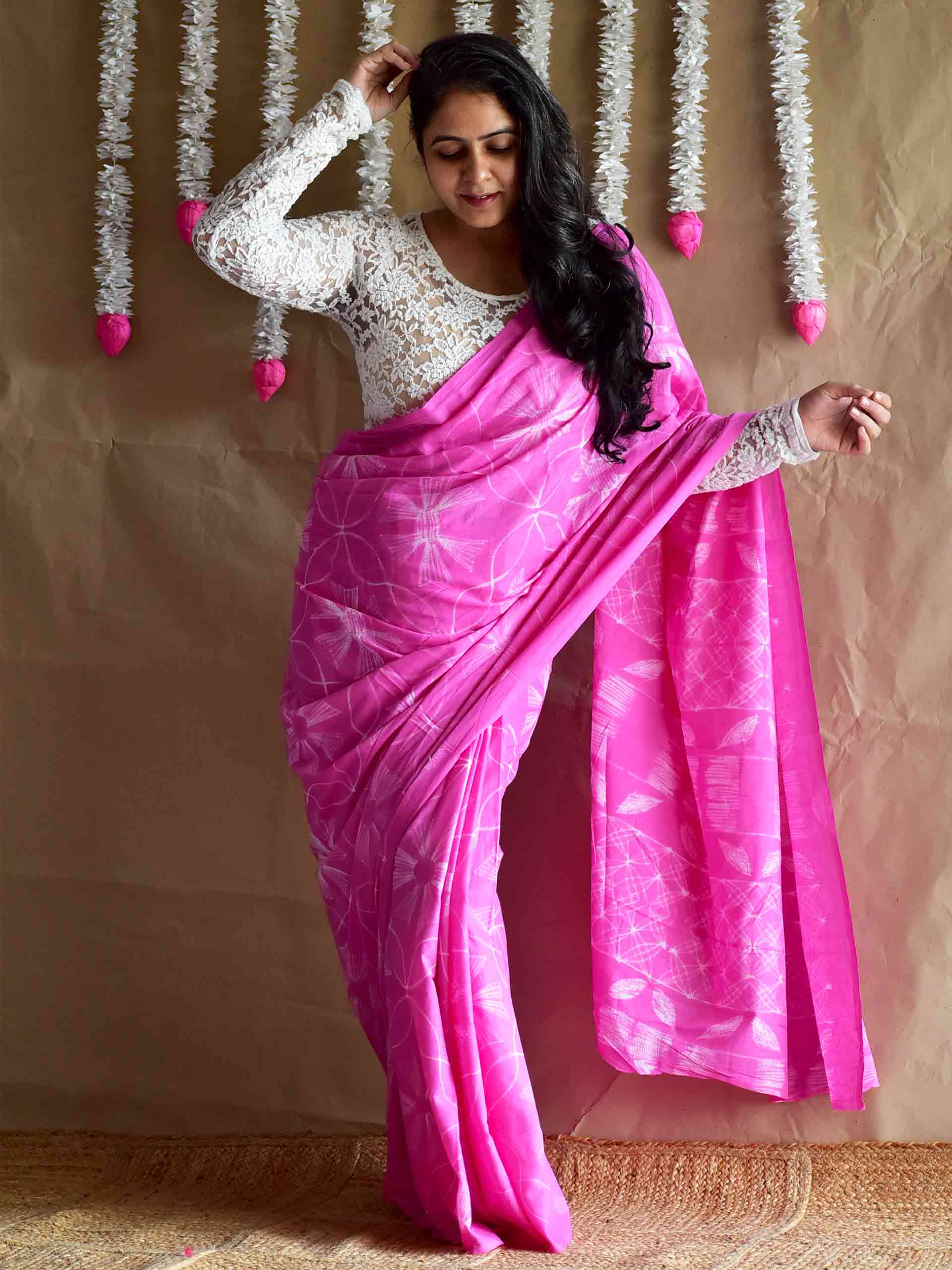 Mithi - Shibori mul saree