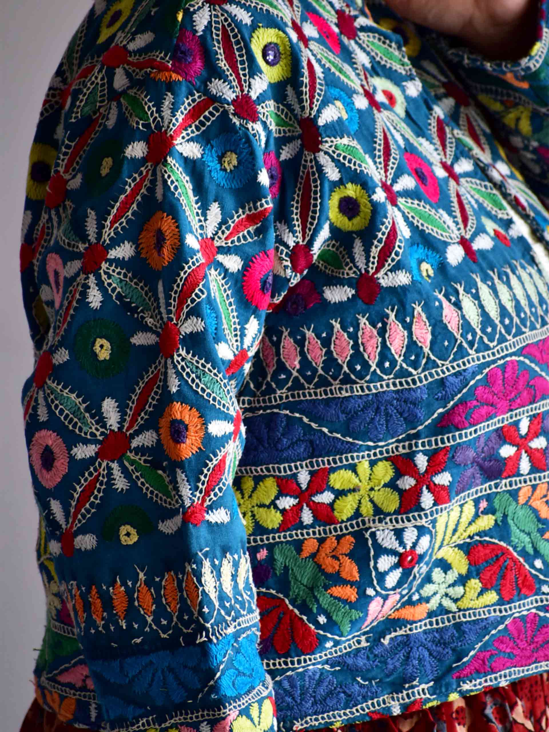 Dandiya - hand embroidered patchwork Reversible jacket