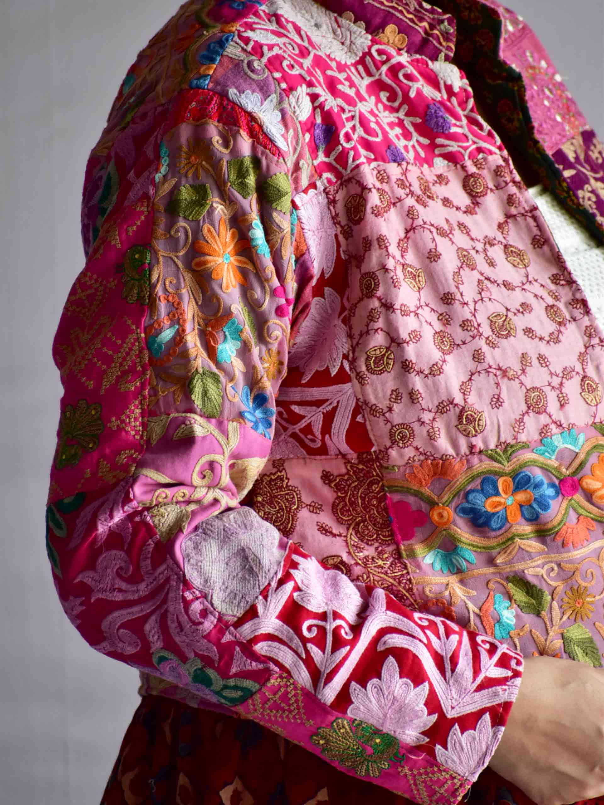 Diler - hand embroidered patchwork Reversible jacket