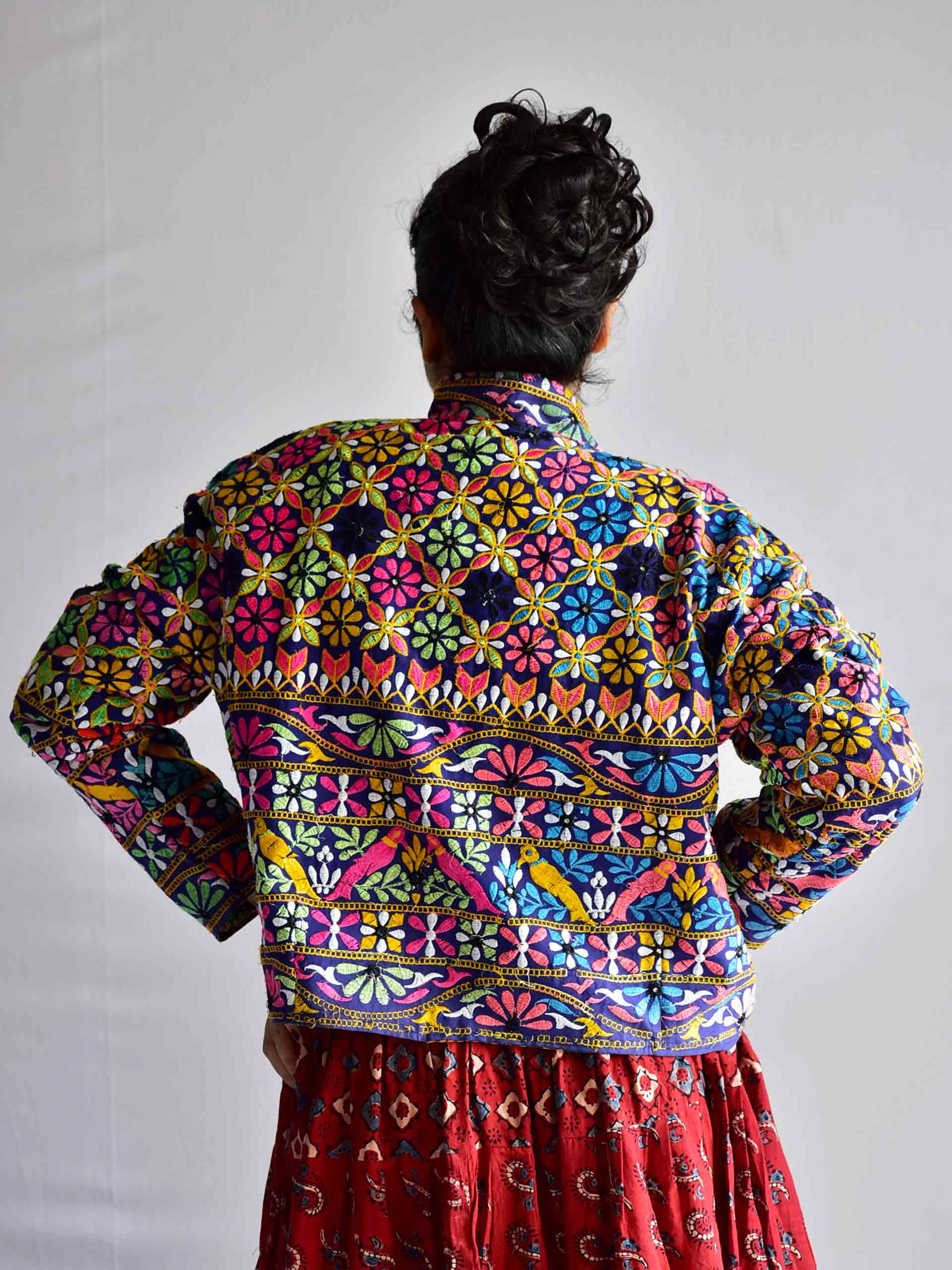 Ghangor - hand embroidered patchwork Reversible jacket