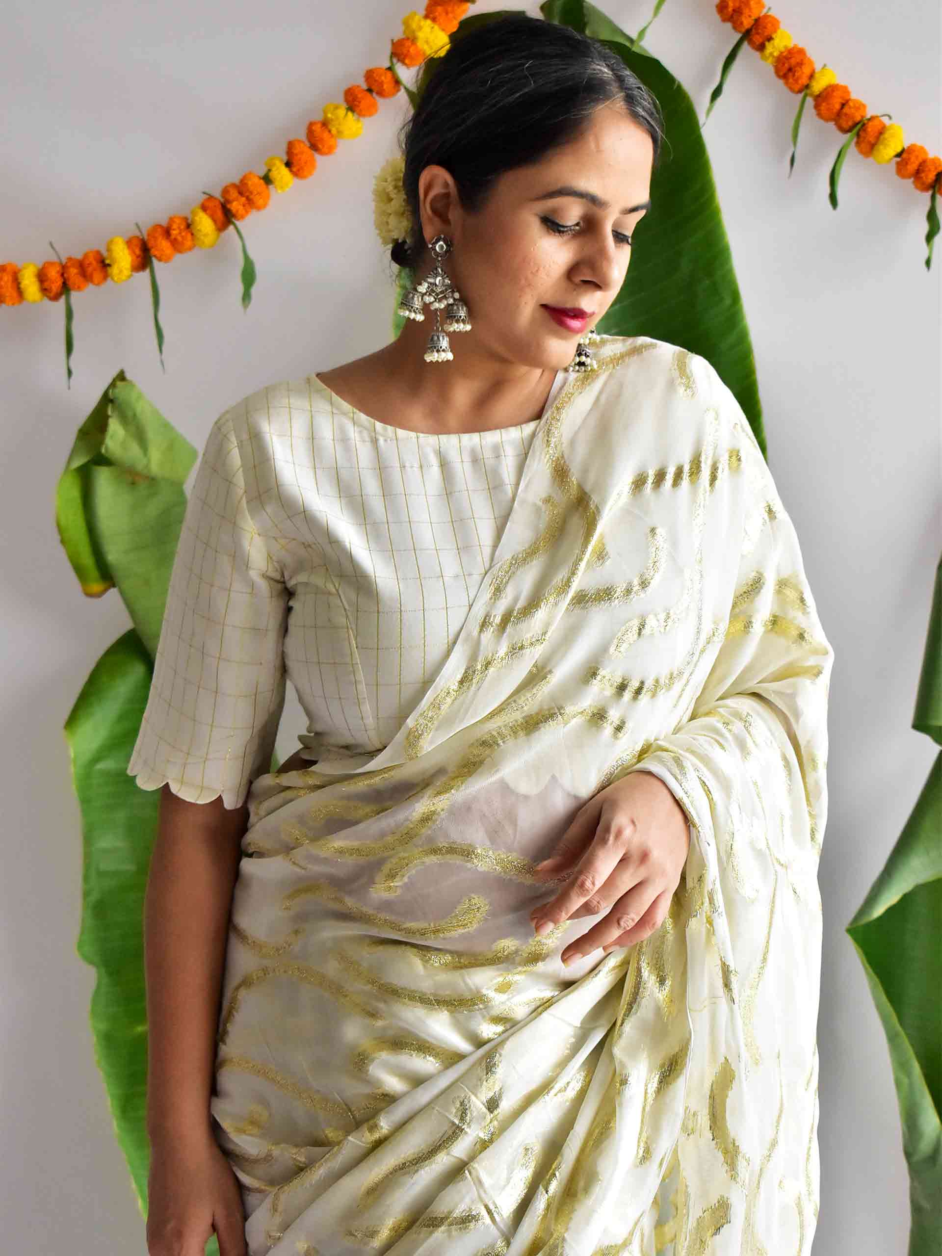 Kerala Saree Blouse Designs | Best Blouse Designs For Kasavu Sarees