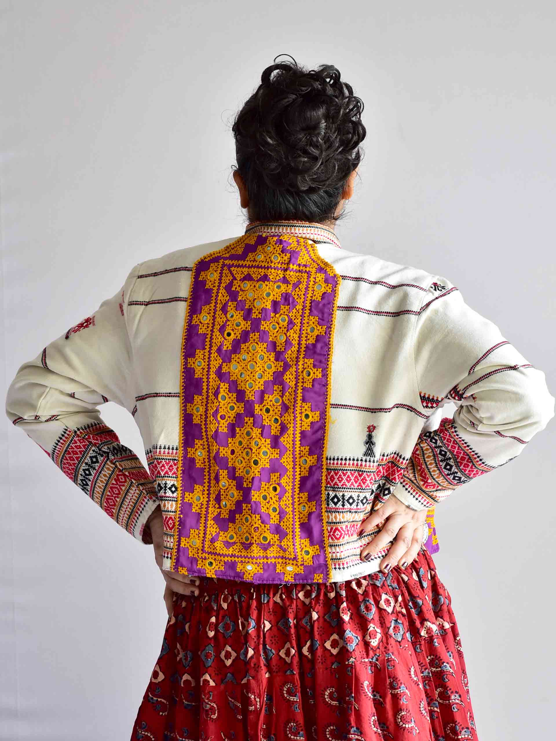 gulaal - hand embroidered patchwork Reversible jacket