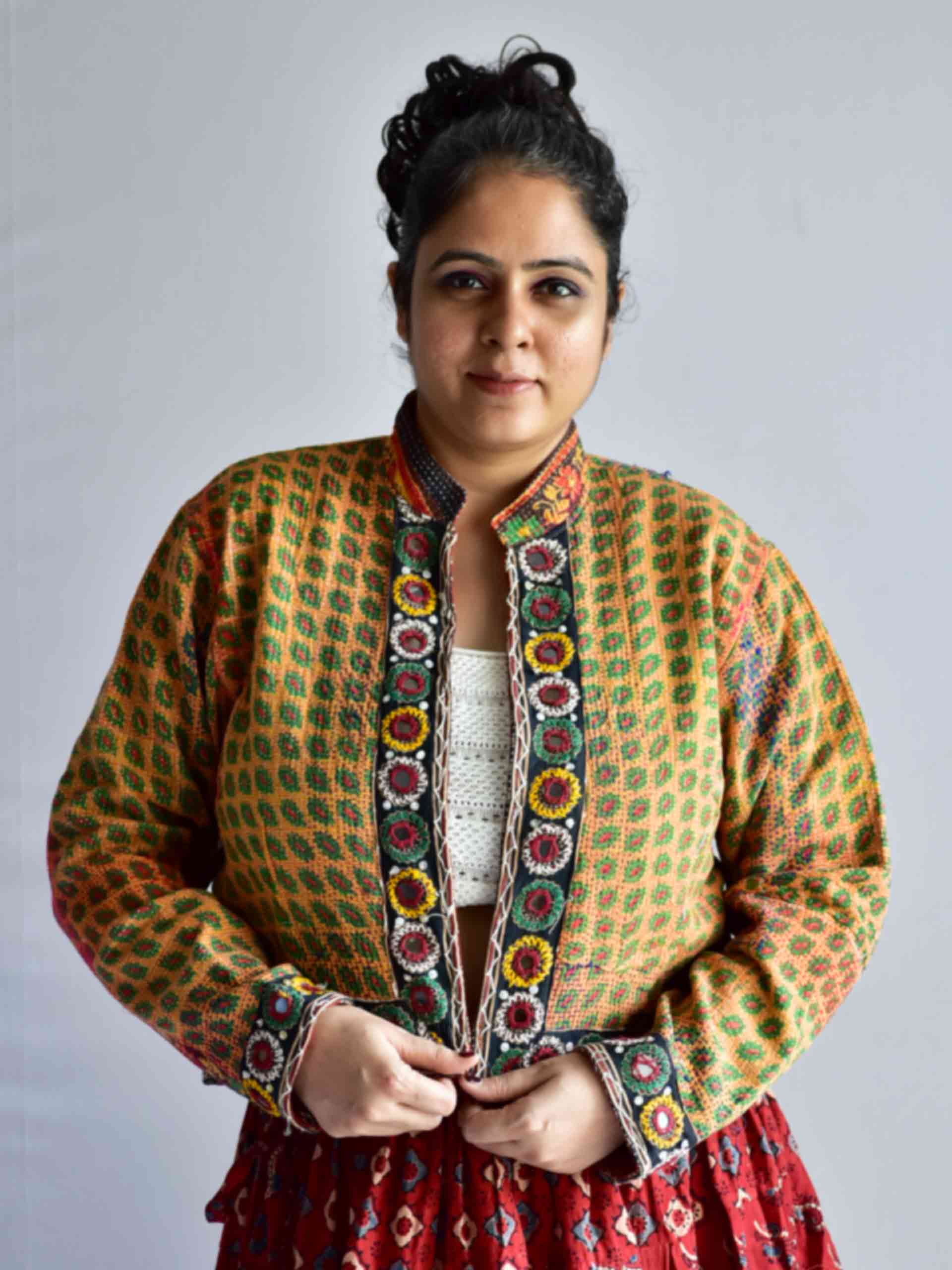 Malhaar - hand embroidered patchwork Reversible jacket