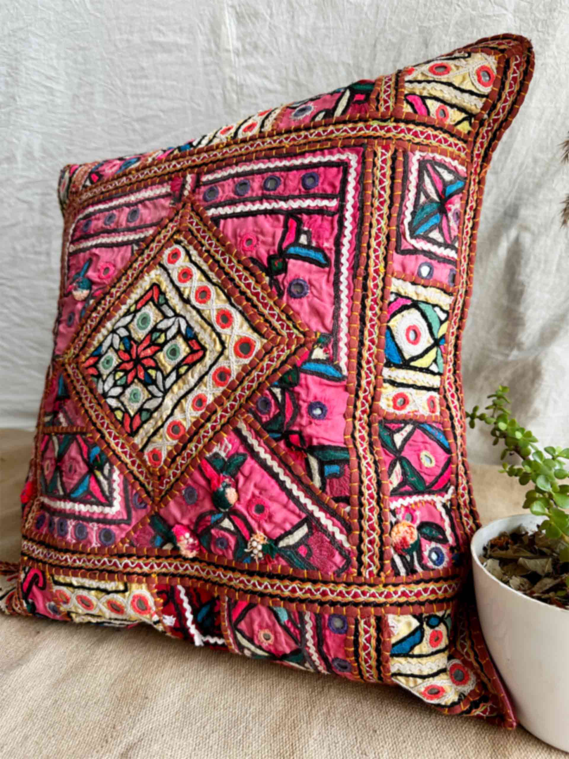 Hand embroidered hotsell cushion covers