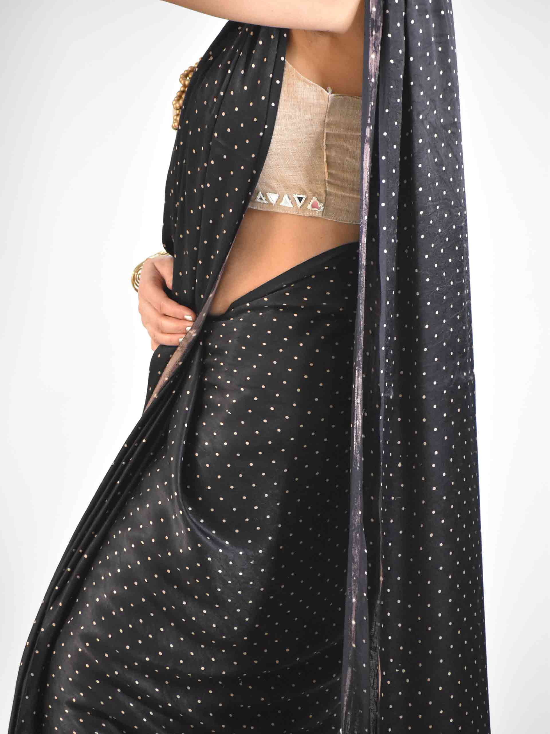 Madhubala Black Chikankari work Saree – SAZRIKA