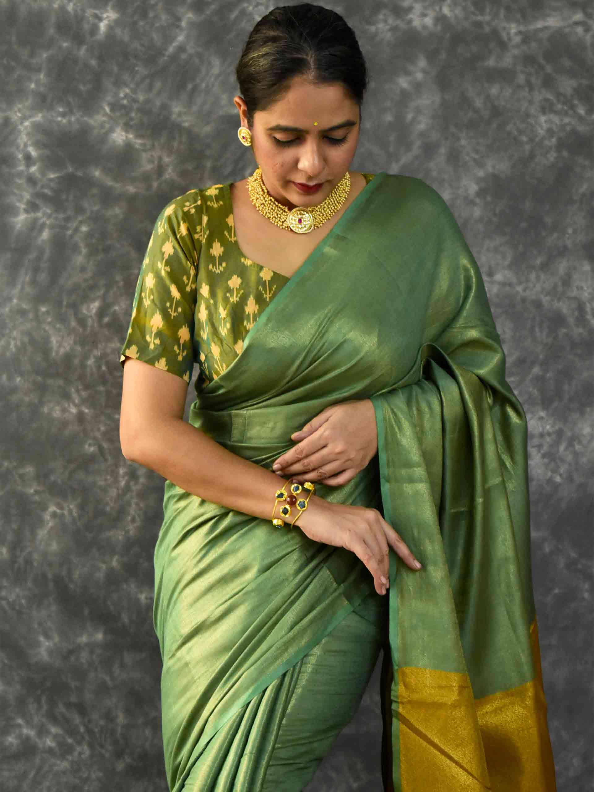 Pal pal - Linen Tissue Saree