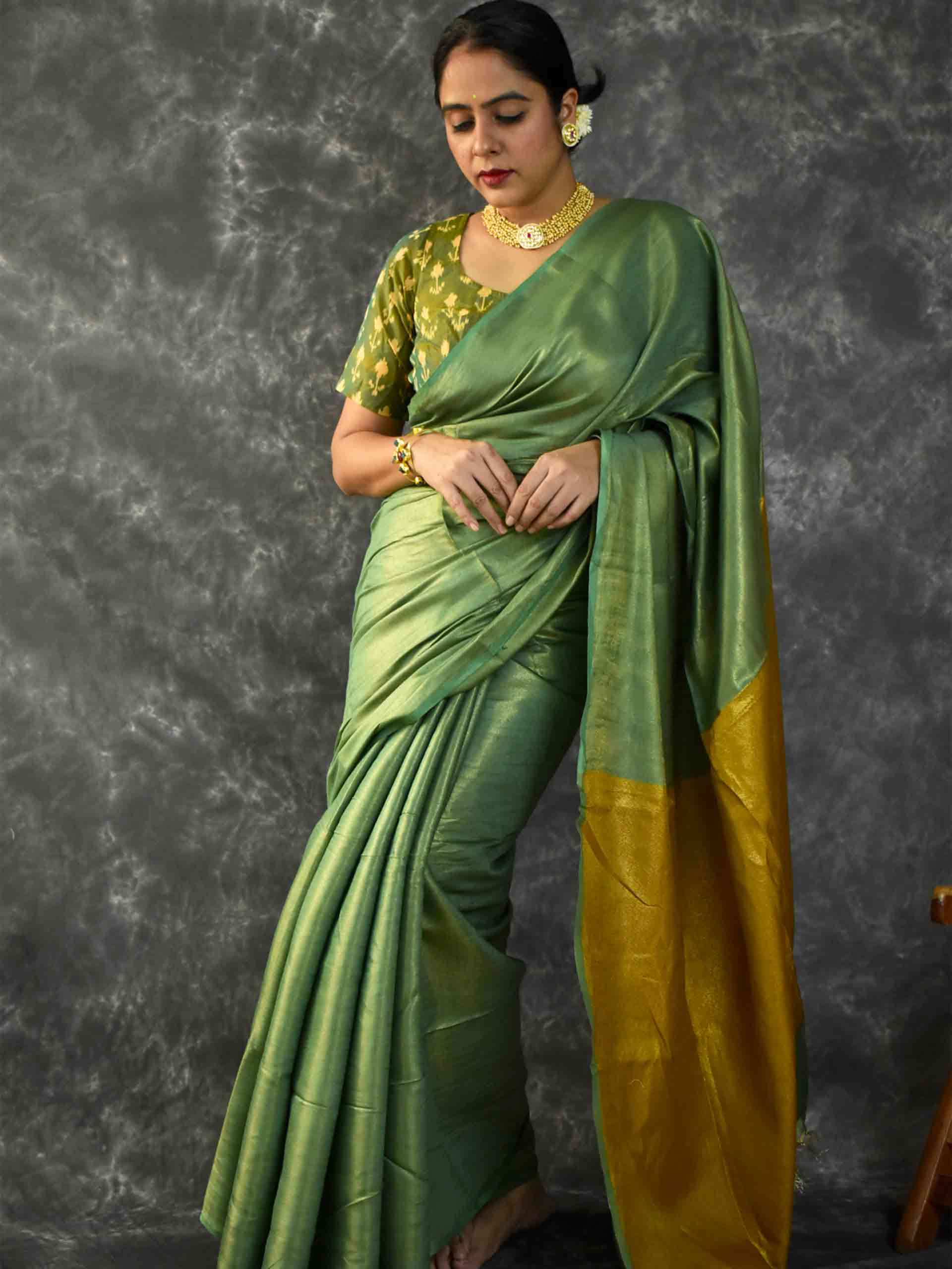 Pal pal - Linen Tissue Saree