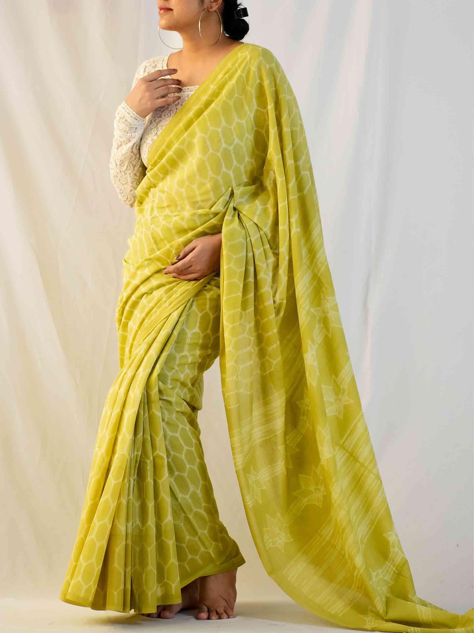 Bushes - Shibori Cotton Saree