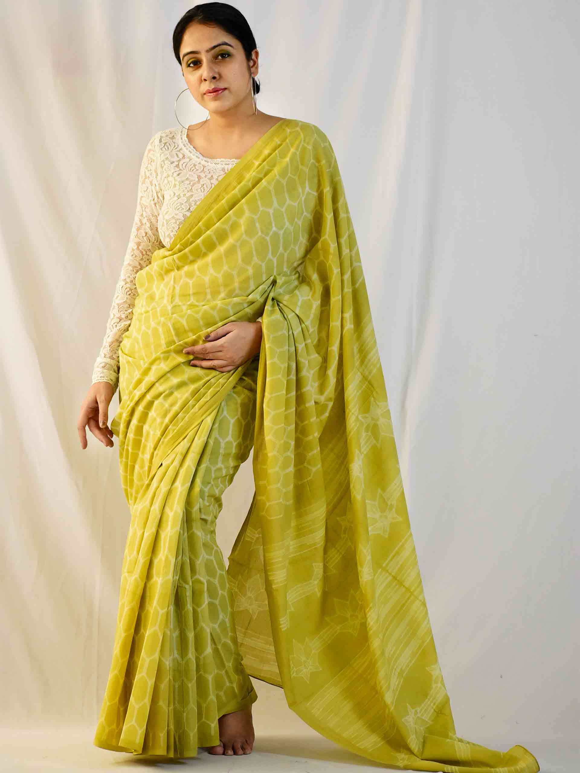 Bushes - Shibori Cotton Saree