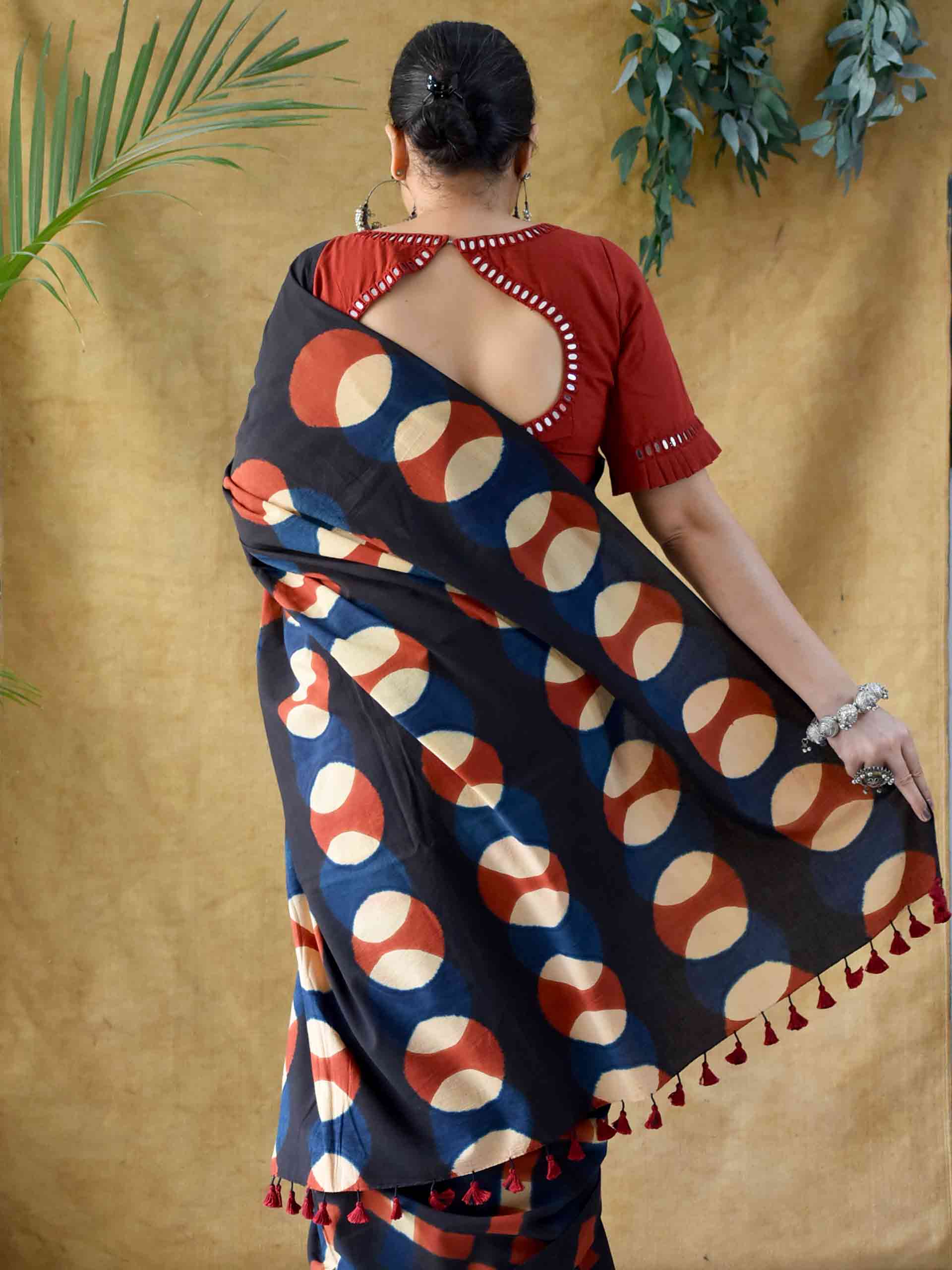 Buy Clamp Dyed Cotton Saree Online