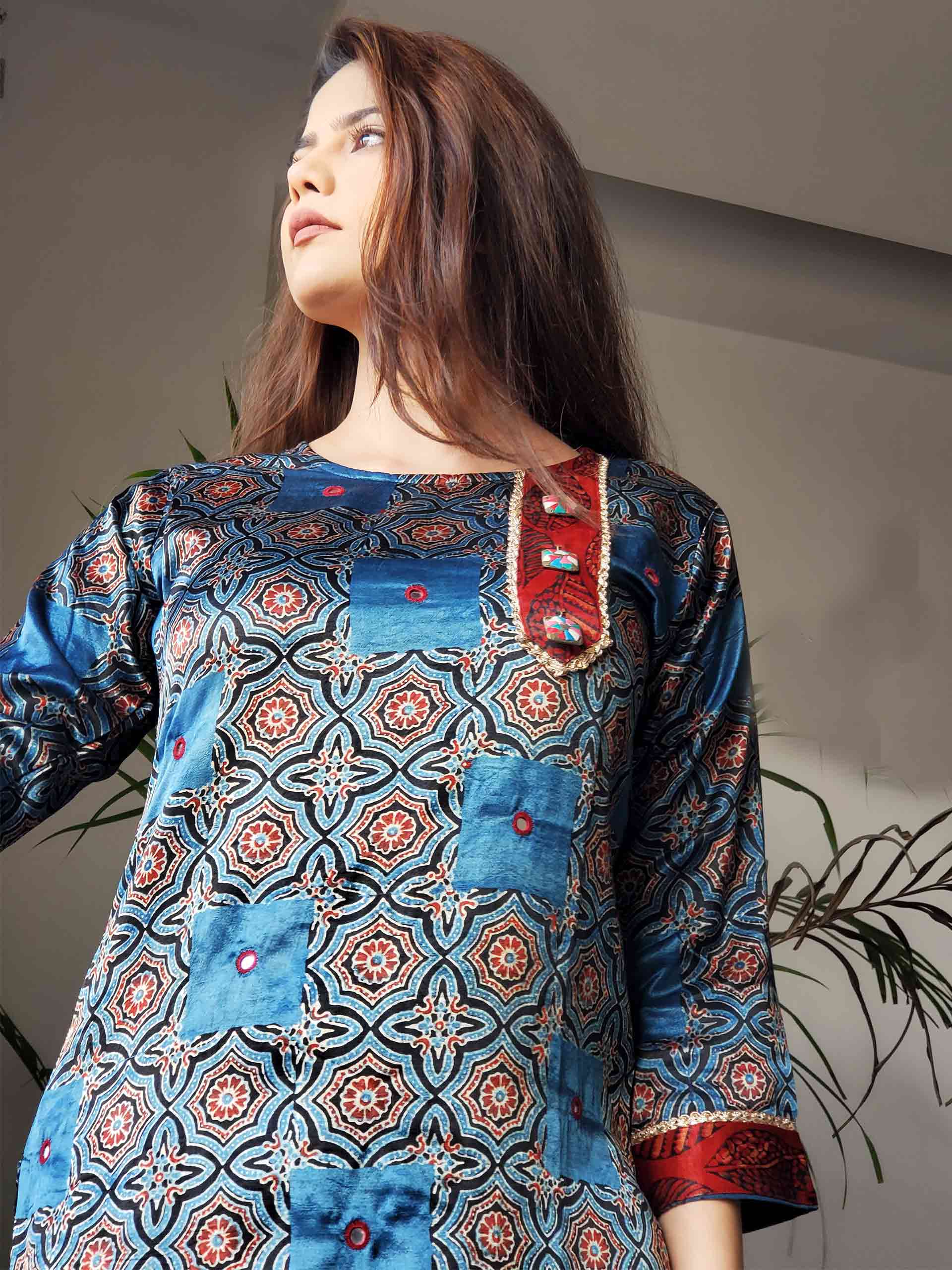 Mashru silk outlet kurtis