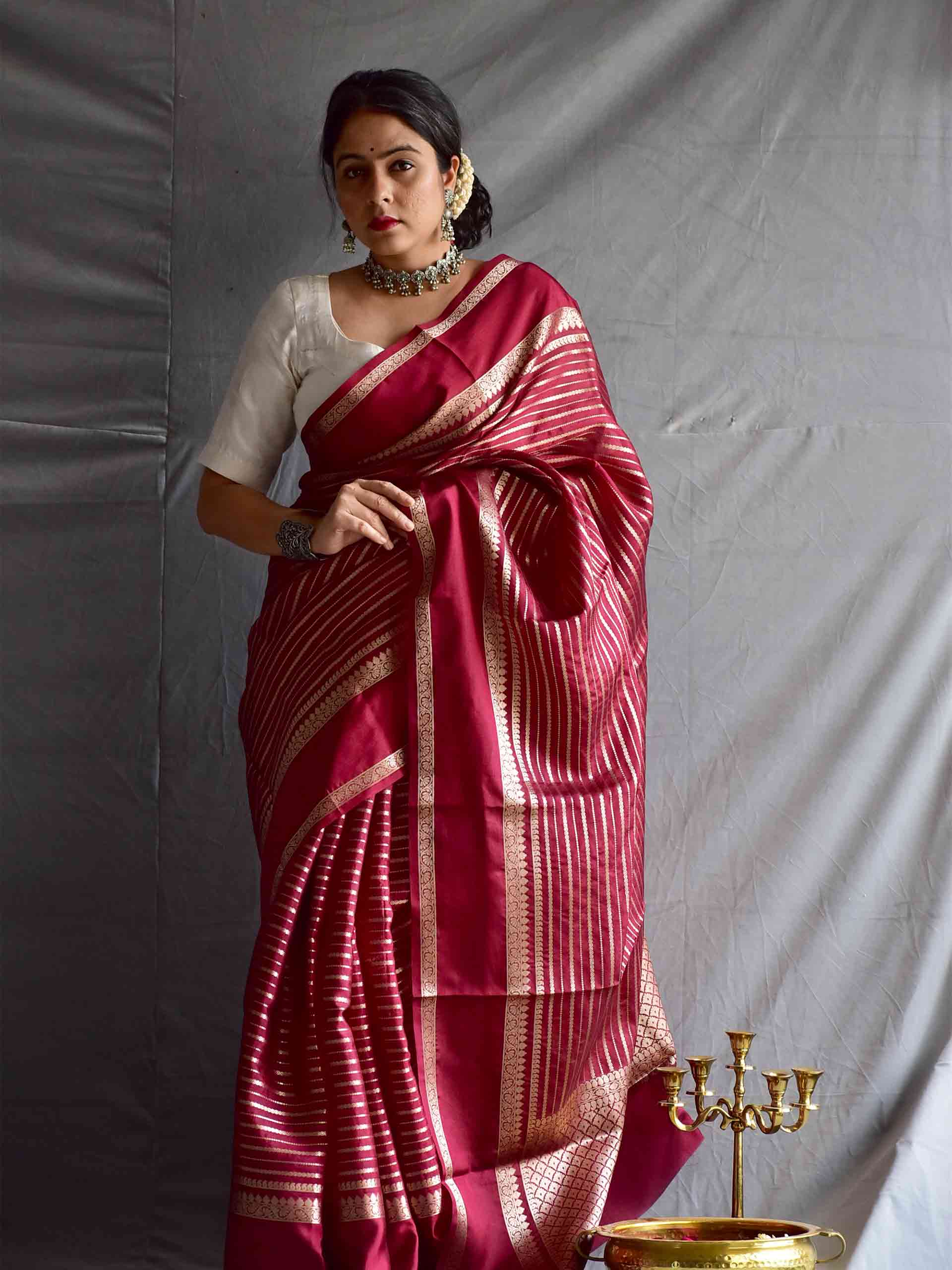 Buy Haldi Chanderi Saree Online in India - PeeliDori