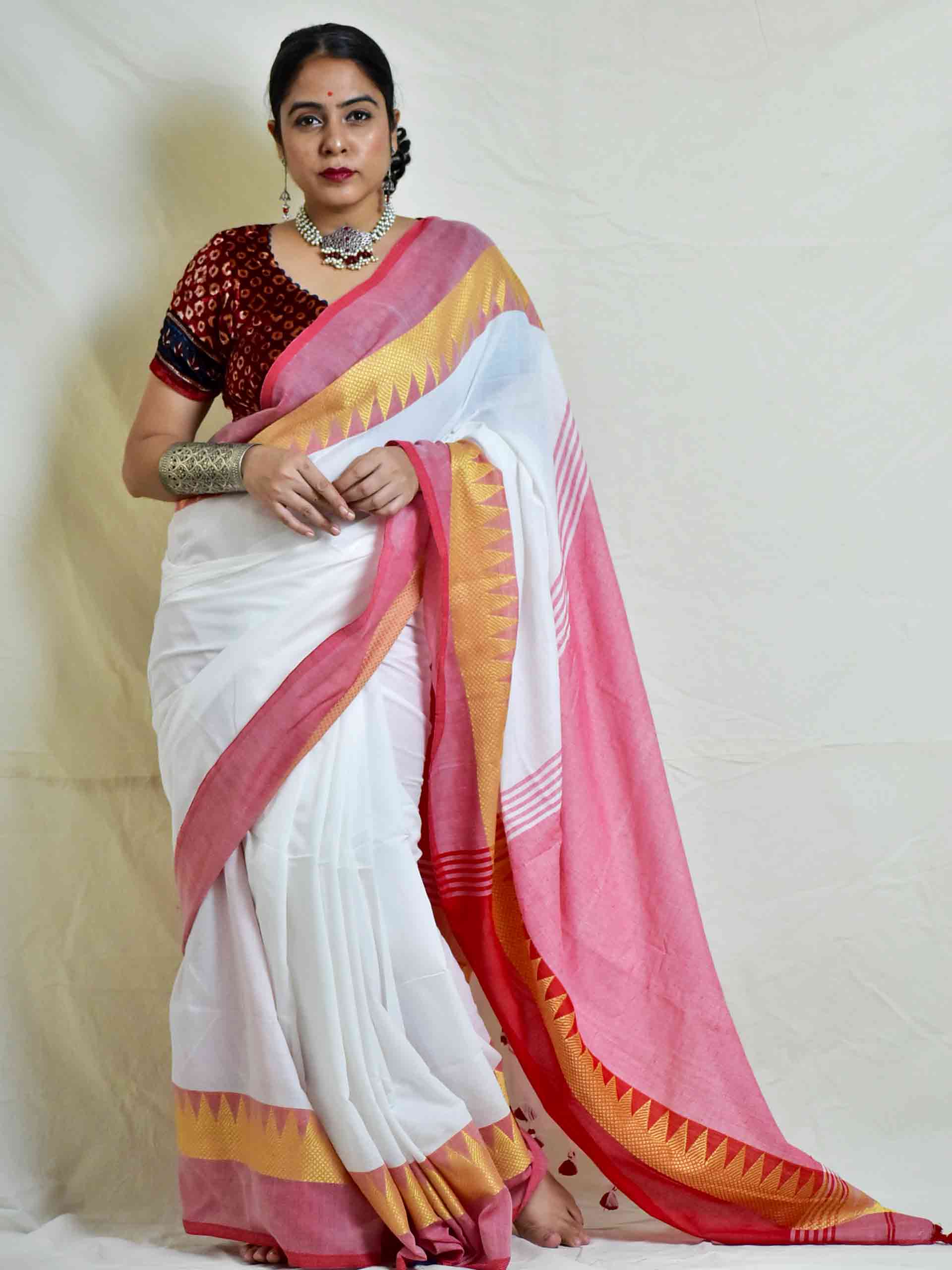 Buy Pure Banarasi Georgette Sarees Online at Best price - Sacred Weaves