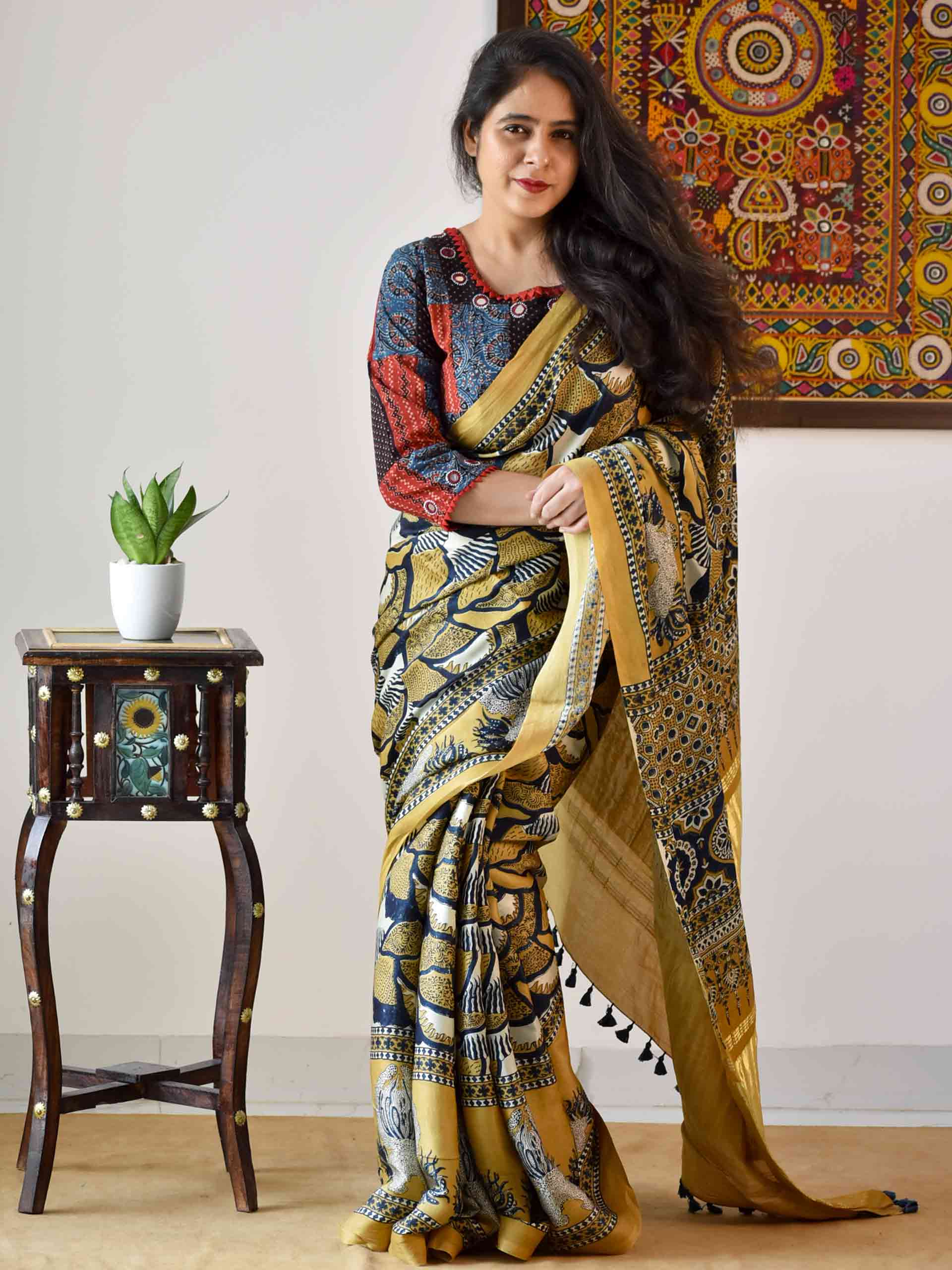 Ajrakh Saree | Buy Ajrakh Print Cotton & Modal Silk Sarees Online – Page 2