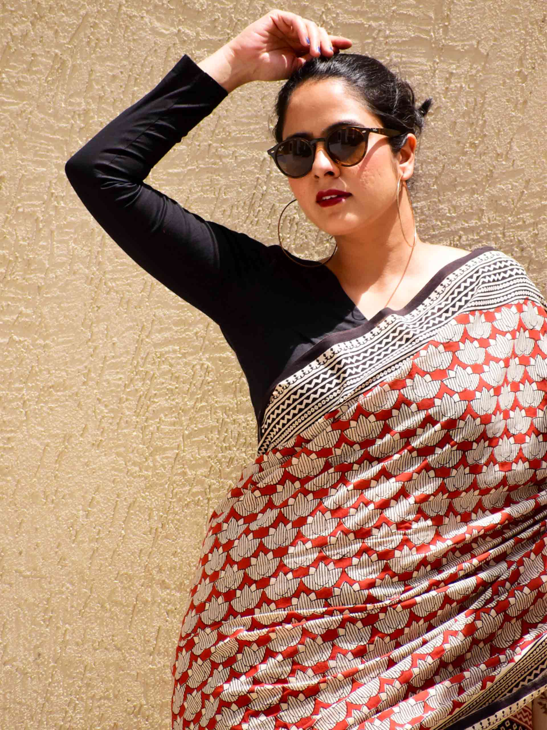 Hridaya Lilac Maheshwari Tissue Silk Cotton Saree Online